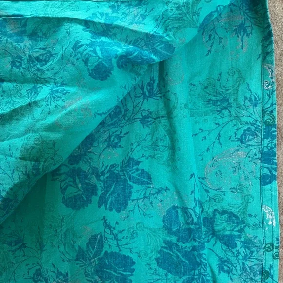 Vintage Indian block, print tunic cotton, BoHo festival, mini sundress s - Picture 10 of 10